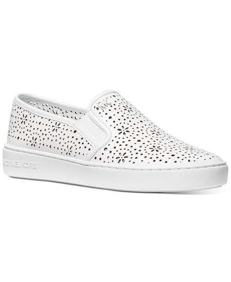 michael michael kors kane perforated leather slip-on sneakers|Michael Kors Kane Perforated Slip.